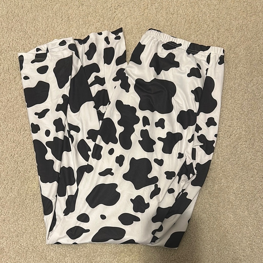 Black and White Cow Print Joggers